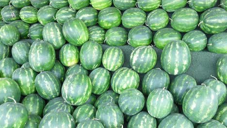 a pile of watermelons at a market