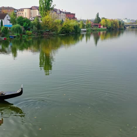 aerial view of traditional gondola