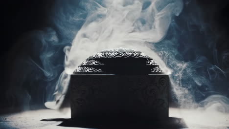 ornamental incense burner with smoke