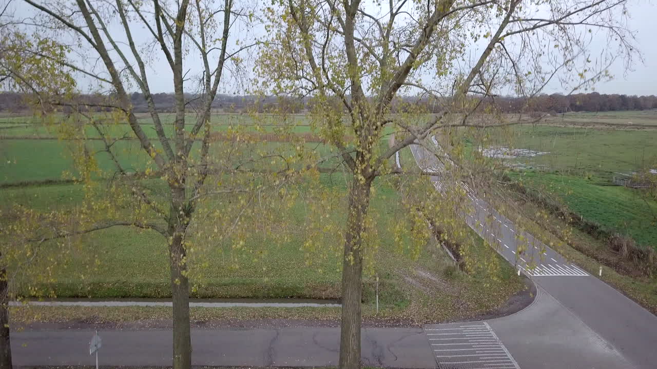 네덜란드 의 농장 들 의 비행장 에 대한 드론 의 공중 촬영