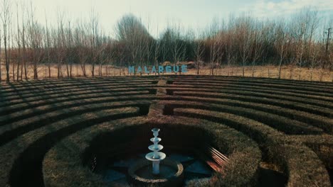 beautiful labyrinth in malargüe, mendoza, argentina, in south america