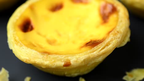 rotating of egg tart in 4k resolution