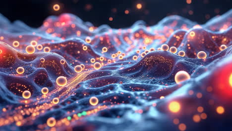 abstract luminous microscopic energy network