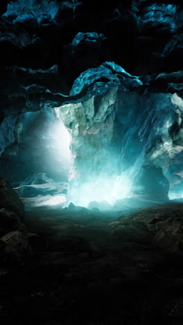 inside an ice cave