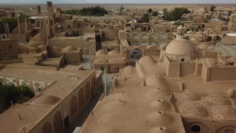 qanat water reservoir bazaar local market clay adobe house in the material of desert village architecture design in middle east asia cobble stone design of down town for walking activities in travel