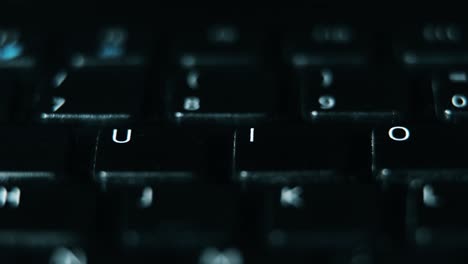 detalles de macro de teclado con movimiento deslizante