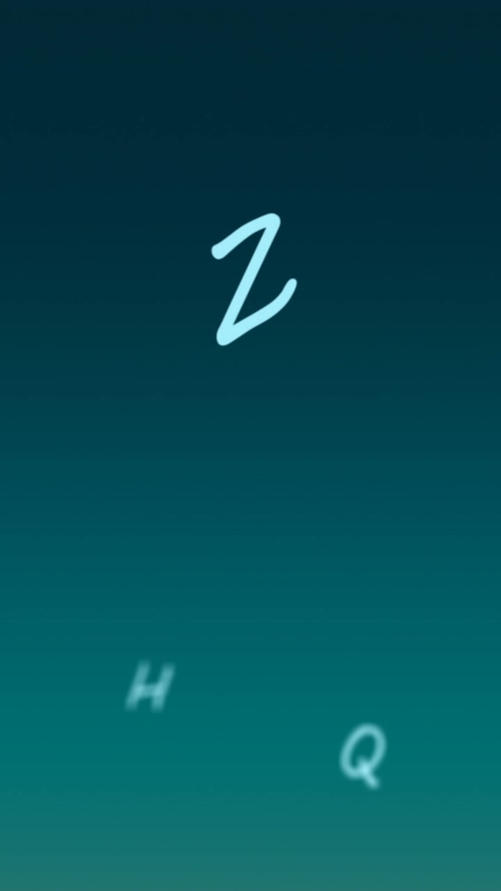 Digital animation of multiple alphabets floating against green and blue gradient background