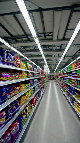 inside a grocery store aisle