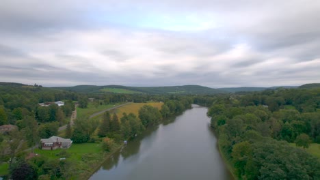 Drone-shot-of-the-river-on-Susquehanna