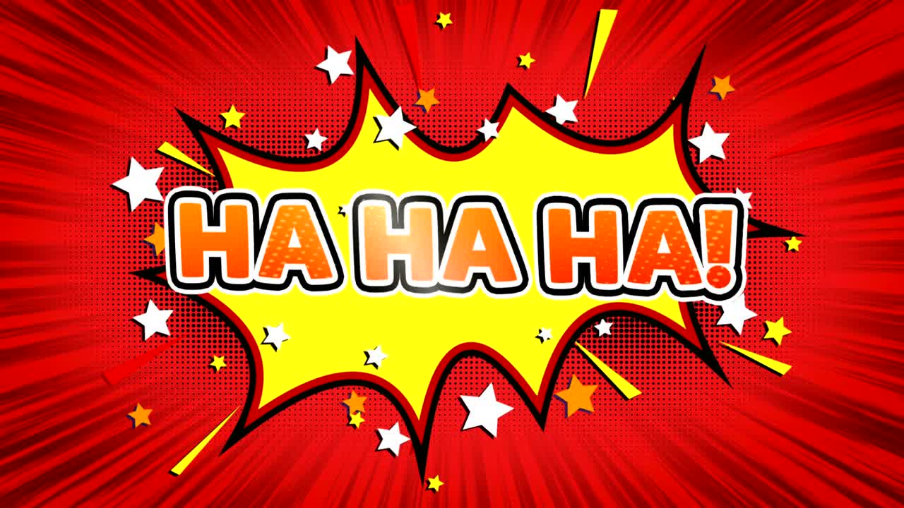 하하하! 텍스트 팝 아트 스타일 코 표현.