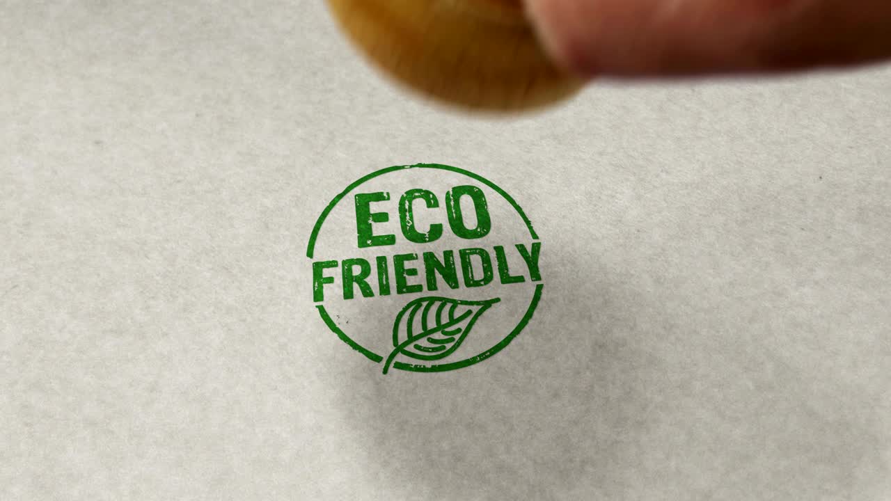 animación de sellos y bucles de estampado ecológicos