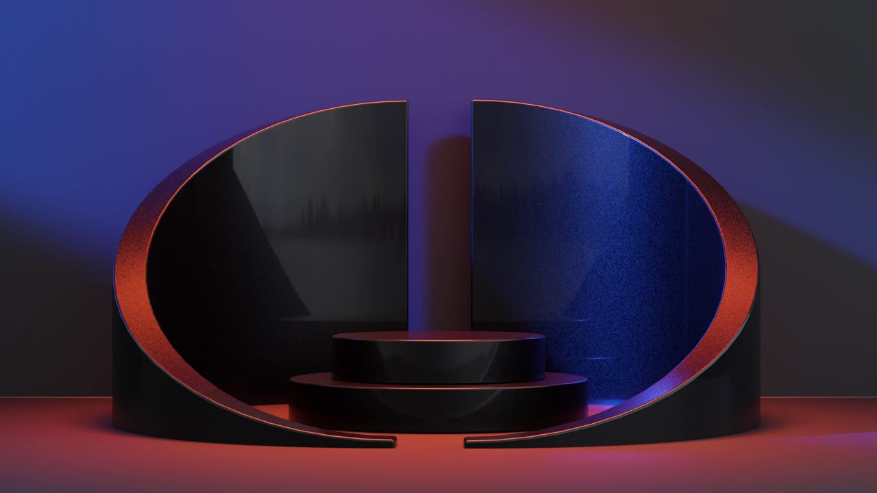 Modern Black Podium Display Design