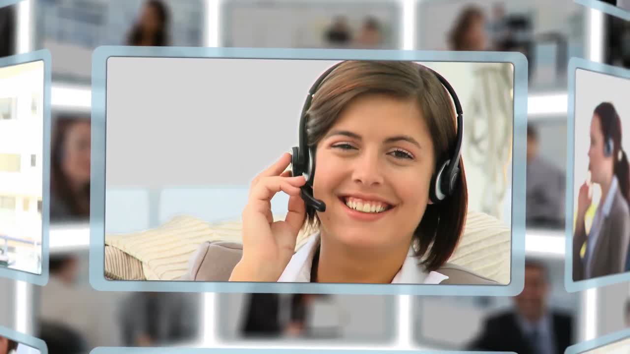 montaje de personas de negocios que trabajan