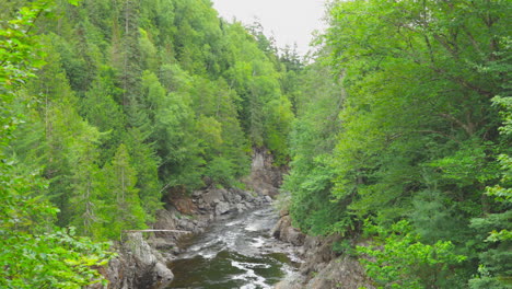 Sweeping-handheld-shot-of-the-Batchawana-river-as-it-flows-on-it's-way-to-join-Lake-Superior