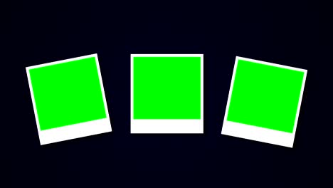 marcos de polaroids con pantalla verde para su foto