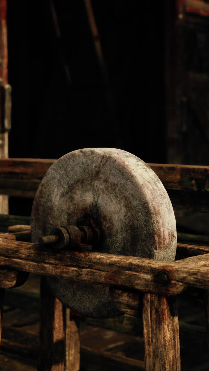 piedra de molienda vieja