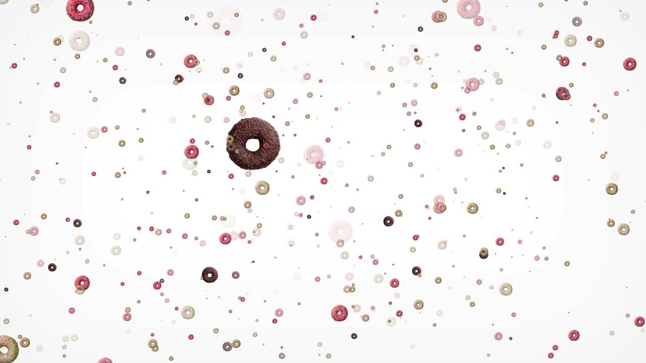 날아다니는 맛있는 도과 함께 애니메이션 배경 4k