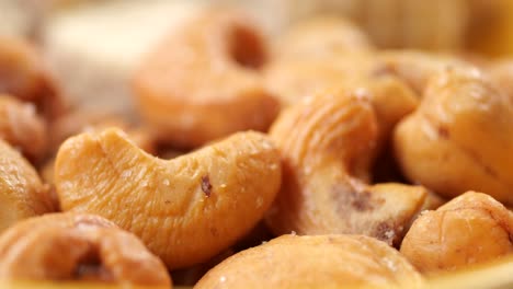 close-up of salted roasted cashews