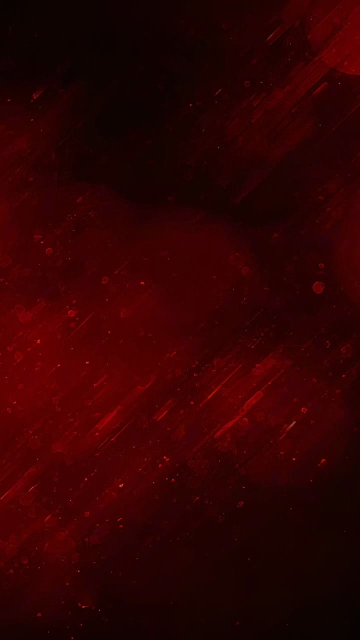 Vertical video: Evolving in maroon bokeh field, forming discs, diagonal streaks, specks over frames