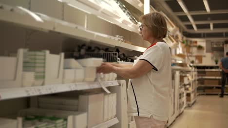 woman shopping for home goods in a store