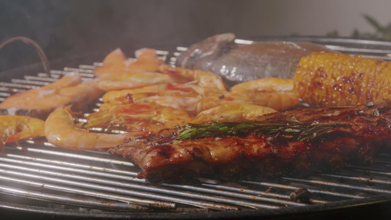 Delicious Grilled Seafood and Ribs