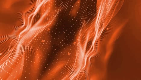 colorful abstract wavy line motion background. colorful techy dot line animation.