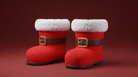 Festive Red Boots with Fur Trim: Perfect Holiday Decorations for Christmas Cheer and Seasonal Celebrations