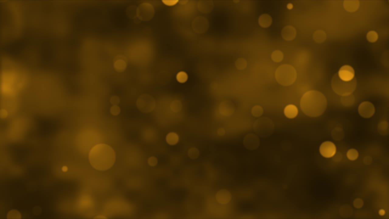 Luces Bokeh Doradas Abstractas en Bucle Continuo. Concepto de fondo festivo. 4K