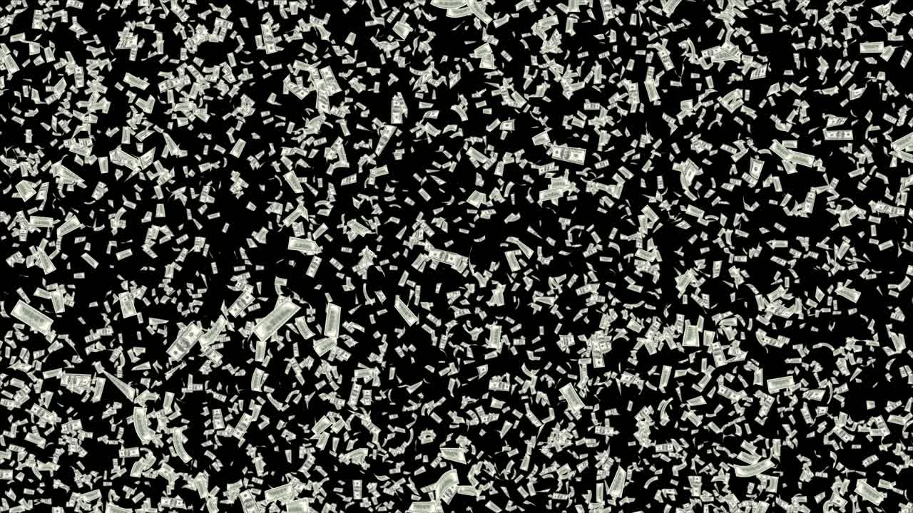 4k loop background of money falling dollars financial win us usa american currency tax make it rain