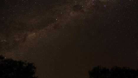 el lapso de tiempo de las estrellas que se mueven a través del cielo nocturno