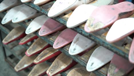 view of shoes with different sizes, close up shot