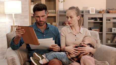 parents working while child sleeping