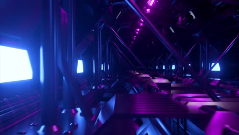 futuristic neon tunnel