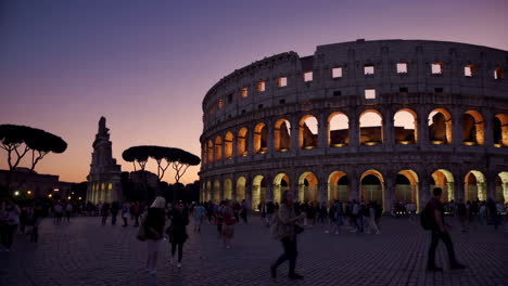 colosseum in rome at twilight