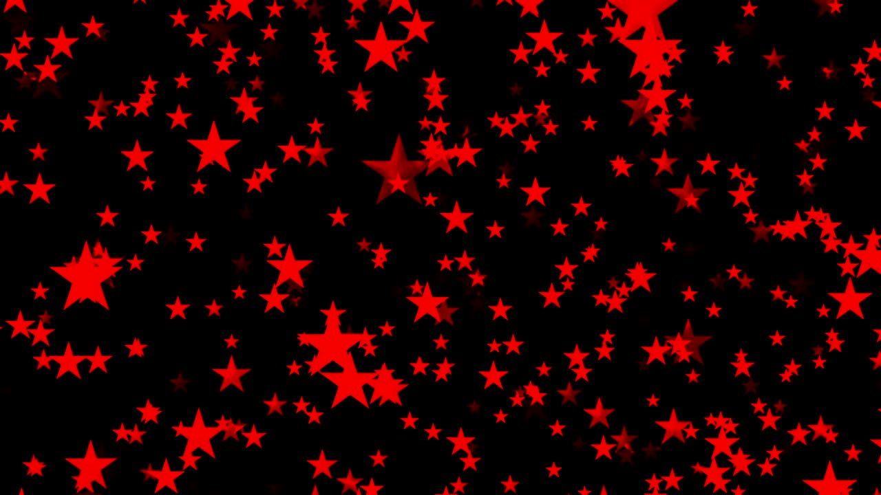 protector de pantalla de computadora animado abstracto con estrellas rojas
