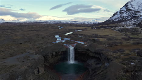 fast-paced hyperlapse circles agrio waterfall, capturing its stunning power and lush surroundings
