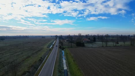 car pass in a rural area in italy, 4k