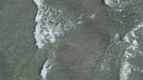 aerial view of ocean waves