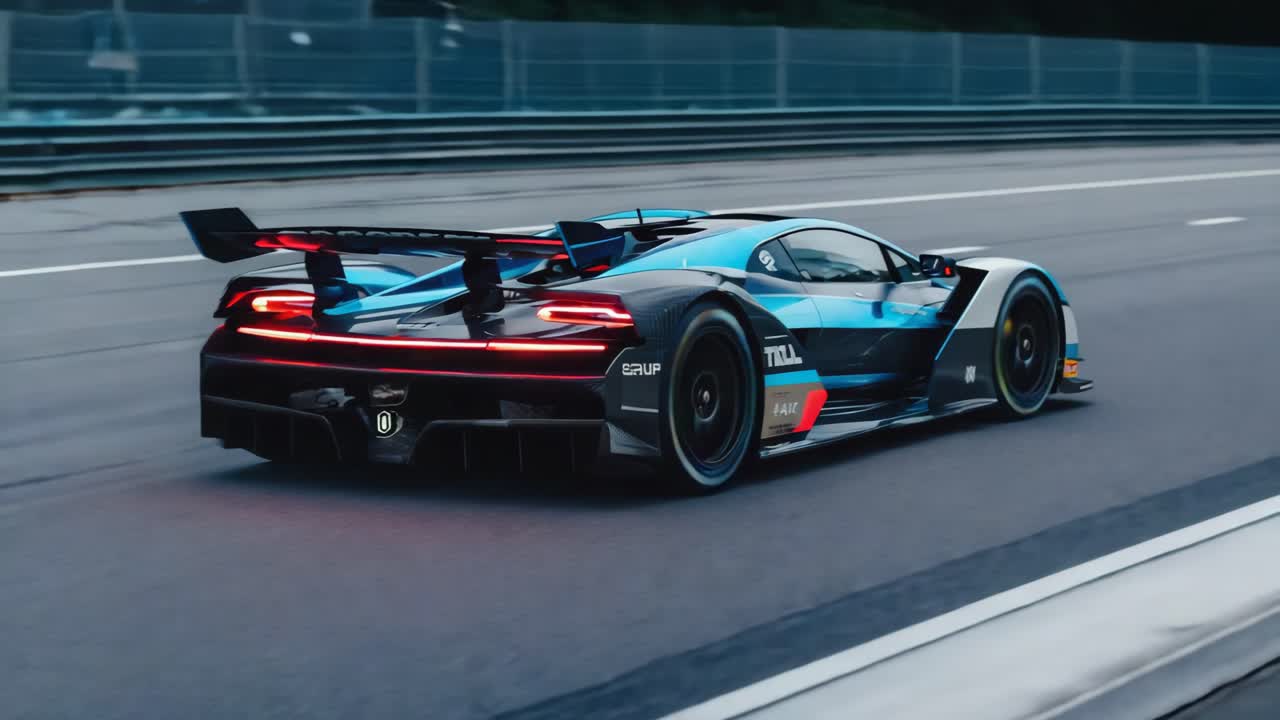 A high-performance racing car on a track