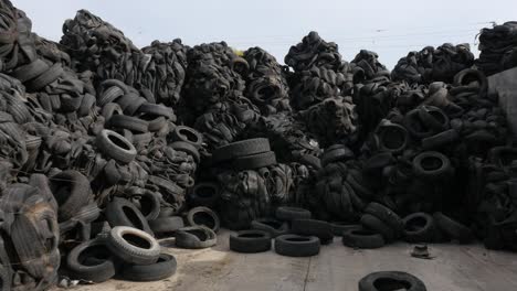 many tires stored for recycling