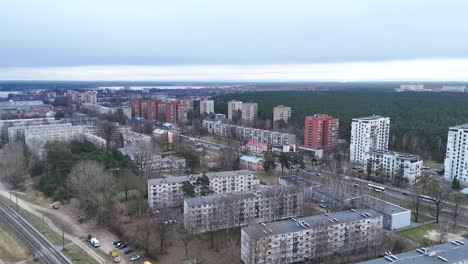 vista aérea del paisaje urbano de riga, panorama del paisaje.