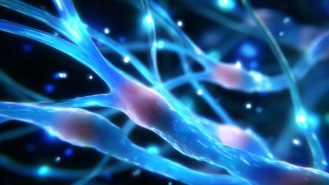 A Close-Up Exploration of Bioluminescent Neural Networks, Showcasing Their Complex Interconnectivity and Intricate Structures, Highlighting the Beauty and Functionality of Neurons in a Stunning Visual Display