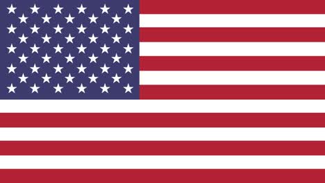 Animation-of-American-Flag-from-white-background-to-full-flag