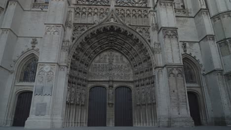 architectural details of a cathedral facade