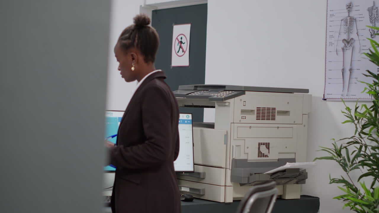 Images of people working in an office