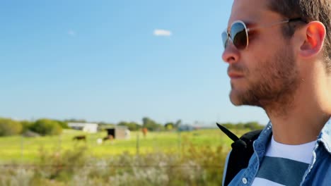 man walking on road 4k