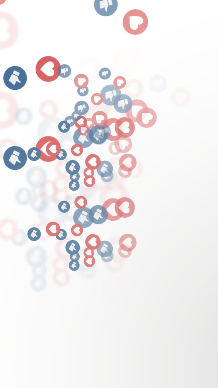 gráfico de movimento do facebook como e fundo do coração