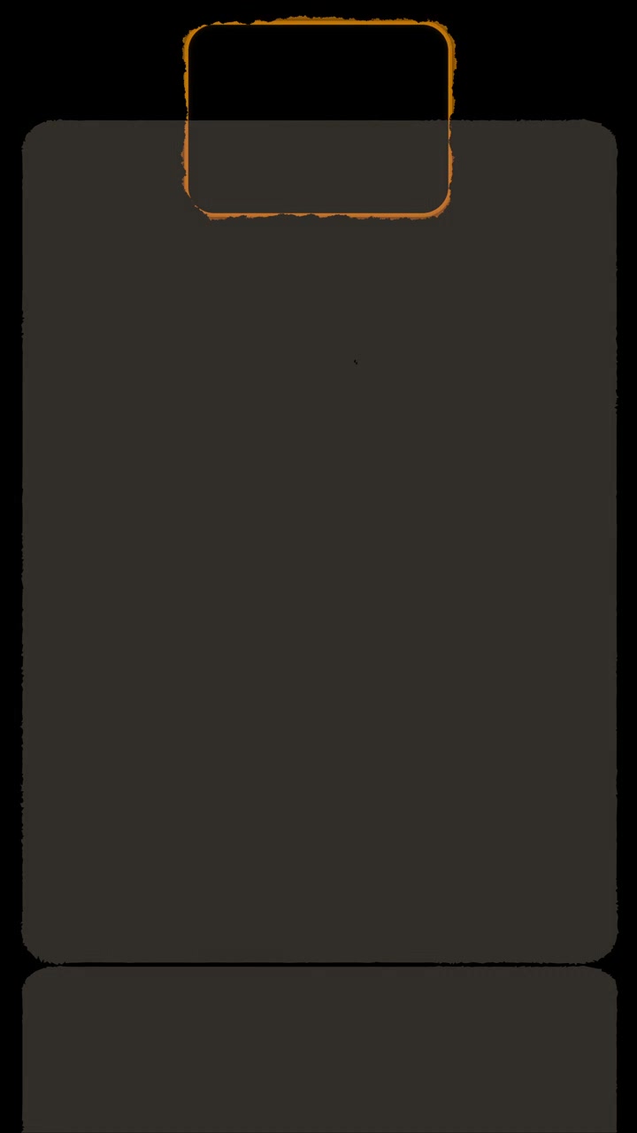 Écran de téléphone abstrait animé avec contour orange