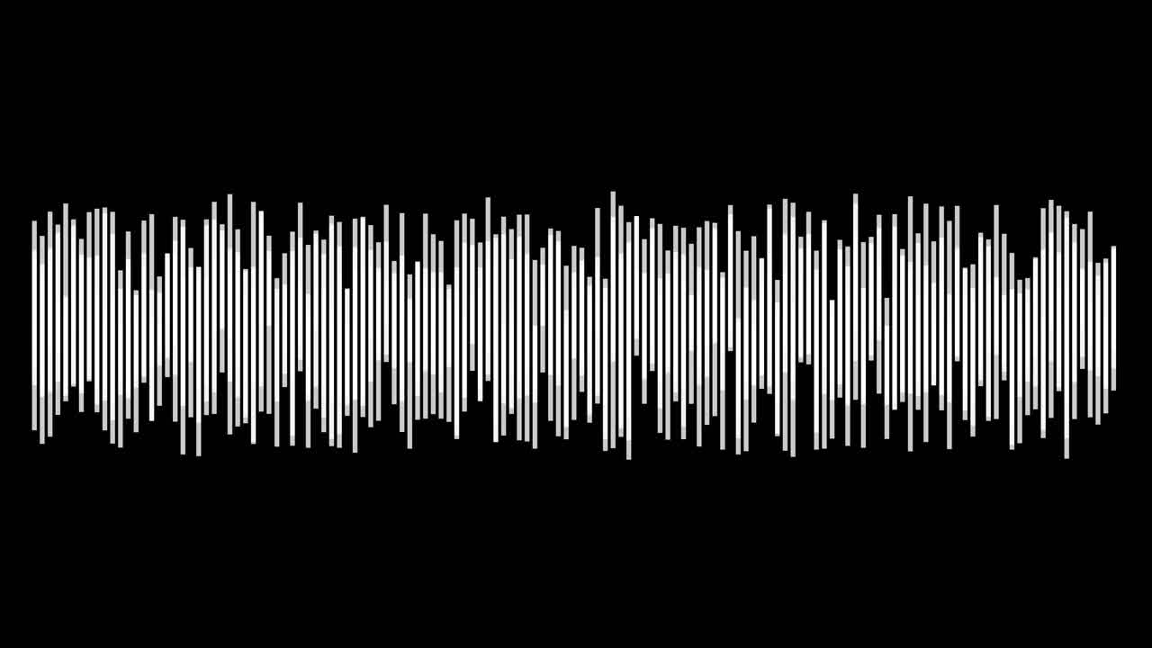 Distorted Audio Sound Wave Frequency Modulation signal dynamic Overlay