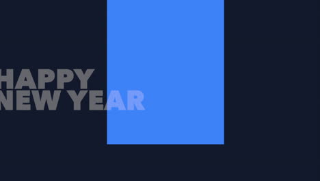 Modern-Happy-New-Year-text-with-blue-geometric-shape-on-black-gradient